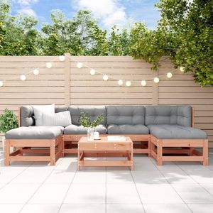 vidaXL 7-delige Loungeset massief douglashout