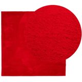 vidaXL-Vloerkleed-HUARTE-laagpolig-zacht-wasbaar-160x160-cm-rood