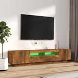 VidaXL Tv-meubelset 2-delig met LED - Bewerkt Hout - Gerookt Eikenkleurig
