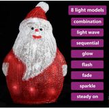 vidaXL Kerstfiguur kerstman LED binnen en buiten 28 cm acryl