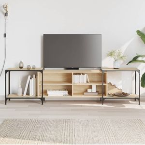 vidaXL Tv-meubel 203x37x50 cm bewerkt hout sonoma eikenkleurig