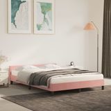 vidaXL-Bedframe-met-hoofdeinde-fluweel-roze-140x200-cm