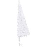 vidaXL Kunstkerstboom hoek 210 cm PVC wit