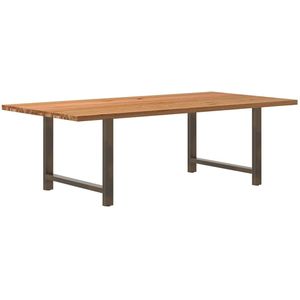 vidaXL Eettafel rechthoekig 240x120x74 cm massief eikenhout lichtbruin
