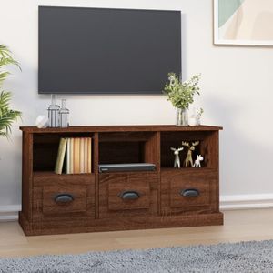 vidaXL-Tv-meubel-100x35x50-cm-bewerkt-hout-bruin-eikenkleur