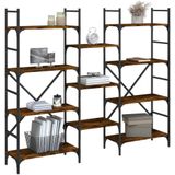 VidaXL-Boekenkast-160x28,5x136,5-cm-bewerkt-hout-gerookt-eikenkleurig