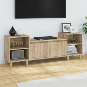 VidaXL Tv-meubel 160x35x55 cm - Bewerkt Hout - Sonoma Eikenkleurig
