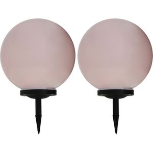 vidaXL Solarlampen 2 st LED rond 40 cm RGB