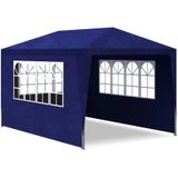 VidaXL Partytent 3x4m Blauw - Stijlvolle en Ruime Buitenfeest Schuilplaats