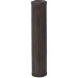 vidaXL Vloerkleed rechthoekig 100x500 cm bamboe donkerbruin
