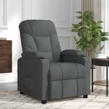 vidaXL Massagestoel stof donkergrijs