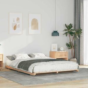vidaXL Bedframe Bruin 160 x 210 cm Massief grenenhout