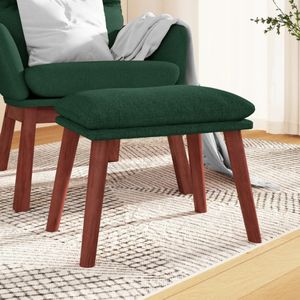 vidaXL Voetenbank 45x29,5x35 cm stof donkergroen