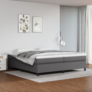 vidaXL Bedframe kunstleer grijs 200x200 cm