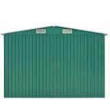 VidaXL Tuinschuur 257x298x178 cm Metaal Groen - Ruime en Stijlvolle Opbergruimte