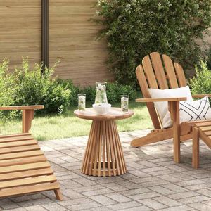 vidaXL - Tuin Bijzettafel - Ronde Vorm - Massief Teakhout - Ø50 cm