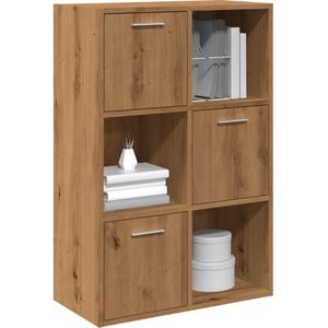 vidaXL Boekenrek 60,5x30x90 cm bewerkt hout artisanaal eikenkleurig