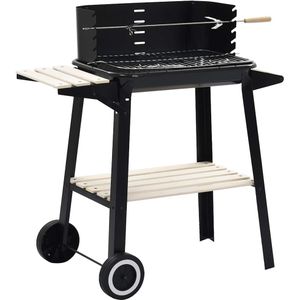 VidaXL Staande Houtskoolbarbecue met Wieltjes