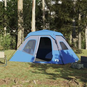 vidaXL Tent 6-persoons waterdicht blauw