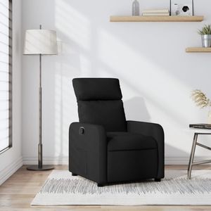 vidaXL Fauteuil verstelbaar stof zwart