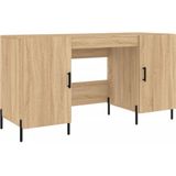 VidaXL Bureau 140x50x75 cm Bewerkt Hout Sonoma Eikenkleurig