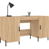 VidaXL Bureau 140x50x75 cm Bewerkt Hout Sonoma Eikenkleurig