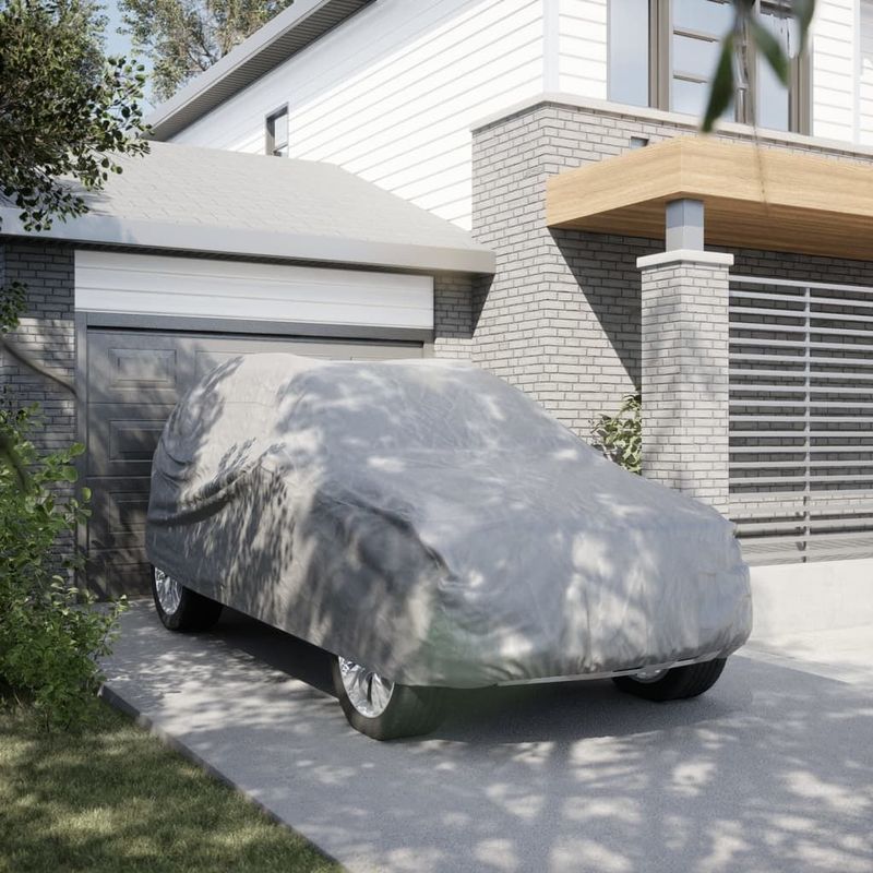 vidaXL Autohoes voor SUV L nonwoven stof volledig grijs