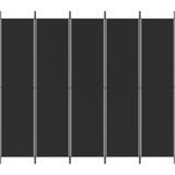 vidaXL-Kamerscherm-met-5-panelen-250x220-cm-stof-zwart