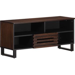 vidaXL Tv-meubel 100x34x46 cm massief mangohout bruin