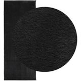 vidaXL-Vloerkleed-HUARTE-laagpolig-zacht-wasbaar-80x200-cm-zwart