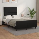 vidaXL Bedframe met hoofdbord kunstleer zwart 120x190 cm