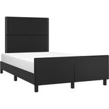 vidaXL Bedframe met hoofdbord kunstleer zwart 120x190 cm