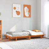 vidaXL Bedframe zonder matras massief grenenhout wasbruin 100x200 cm