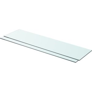 vidaXL-Schappen-2-st-80x20-cm-glas-transparant