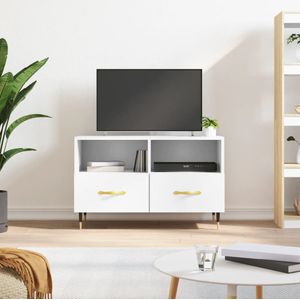 VidaXL TV-meubel 80x36x50 cm - Bewerkt Hout - Wit