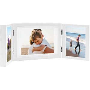 VidaXL Fotolijst drieluik 28x18 cm+2x(13x18 cm) wit kopen? Vergelijk de  beste prijs op beslist.nl