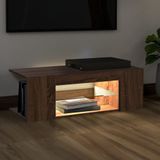 vidaXL Tv-meubel met LED-verlichting 90x39x30 cm bruin eikenkleur
