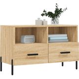 vidaXL Tv-meubel 80x36x50 cm bewerkt hout sonoma eiken