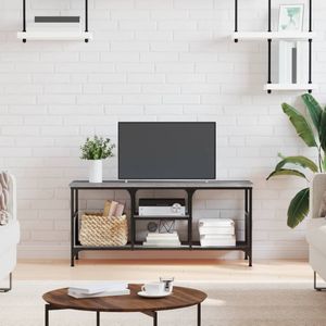 vidaXL-Tv-meubel-100x35x45-cm-bewerkt-hout-en-ijzer-grijs-sonoma-eiken