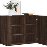 vidaXL Wandkast 75x35x60 cm bewerkt hout bruin eikenkleurig