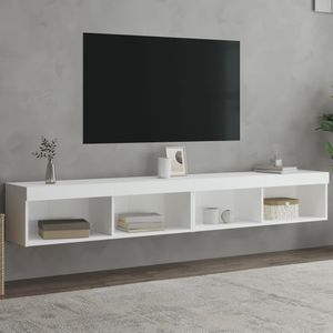 vidaXL Tv-meubels met LED-verlichting 2 st 100x30x30 cm wit