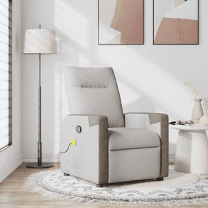 vidaXL Massagestoel verstelbaar stof wolk grijs