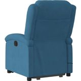 vidaXL Sta-op-massagestoel verstelbaar fluweel blauw