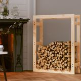 vidaXL Haardhoutrek 80x25x100 cm massief grenenhout
