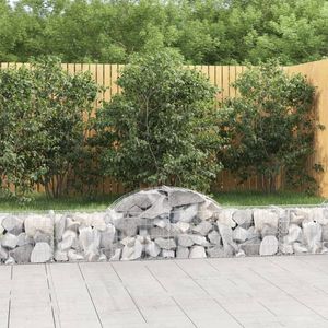 vidaXL Schanskorven 40 st gewelfd 200x30x40/60 cm gegalvaniseerd ijzer