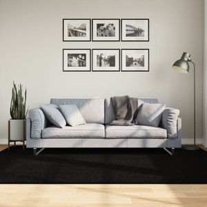 vidaXL-Vloerkleed-HUARTE-laagpolig-zacht-wasbaar-160x230-cm-zwart