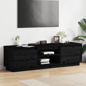 vidaXL-Tv-meubel-140x35x40-cm-massief-grenenhout-zwart