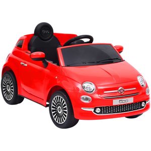 VidaXL Kinderauto Fiat 500 Elektrisch Rood