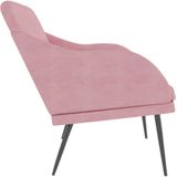 vidaXL Bankje 110x76x80 cm fluweel roze