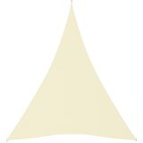 vidaXL Zonnescherm driehoekig 5x7x7 m oxford stof crèmekleurig